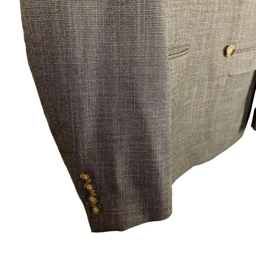 Van Heusen Flex Slim Fit Mens Suit Jacket Blazer Lined Stretch Beige Black 44R